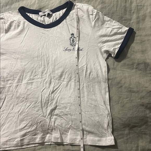 Sporty & Rich White Vendome Ringer T-Shirt - Picture 8 of 8